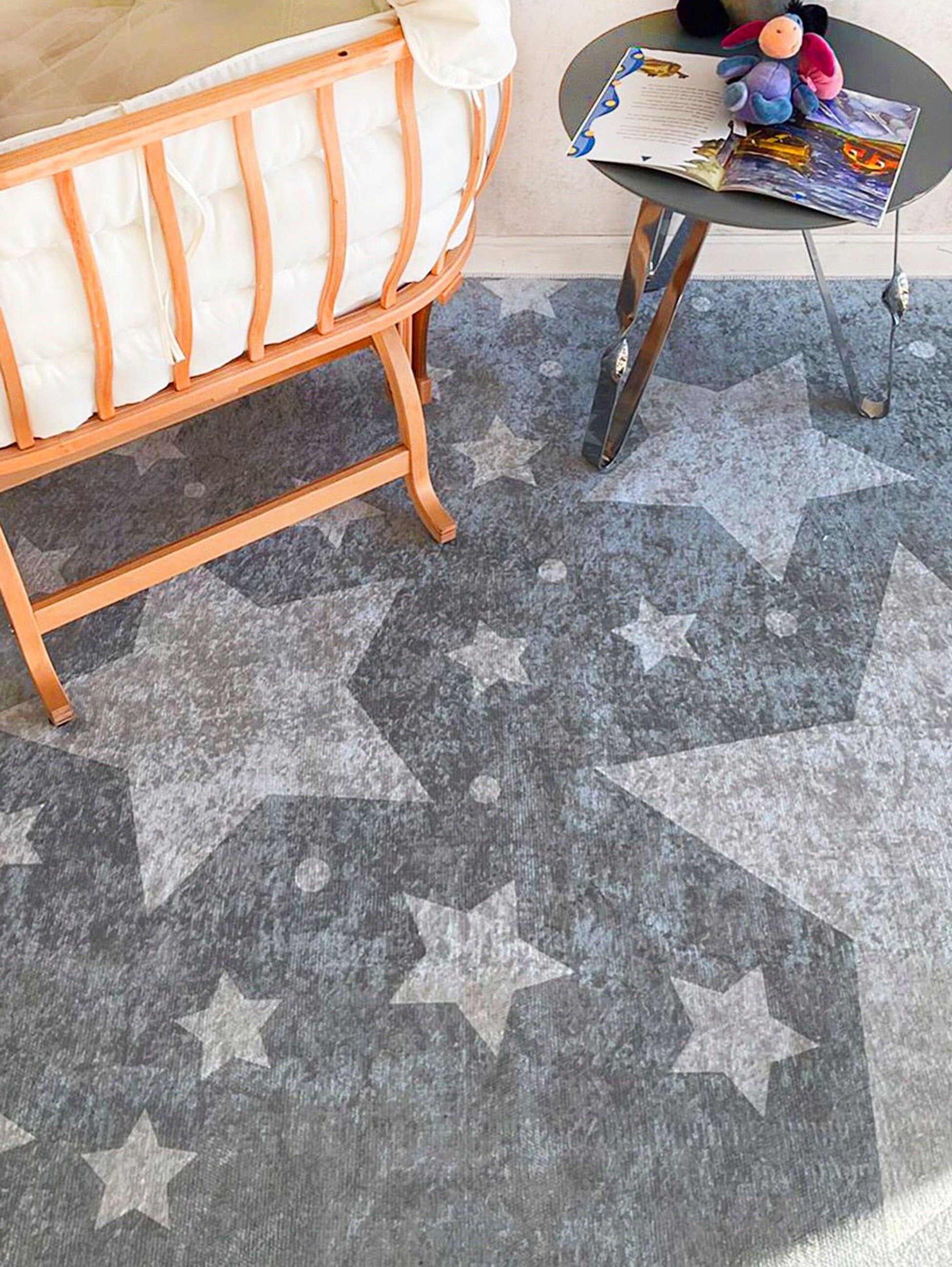 Star Rug Gray Kids Rug