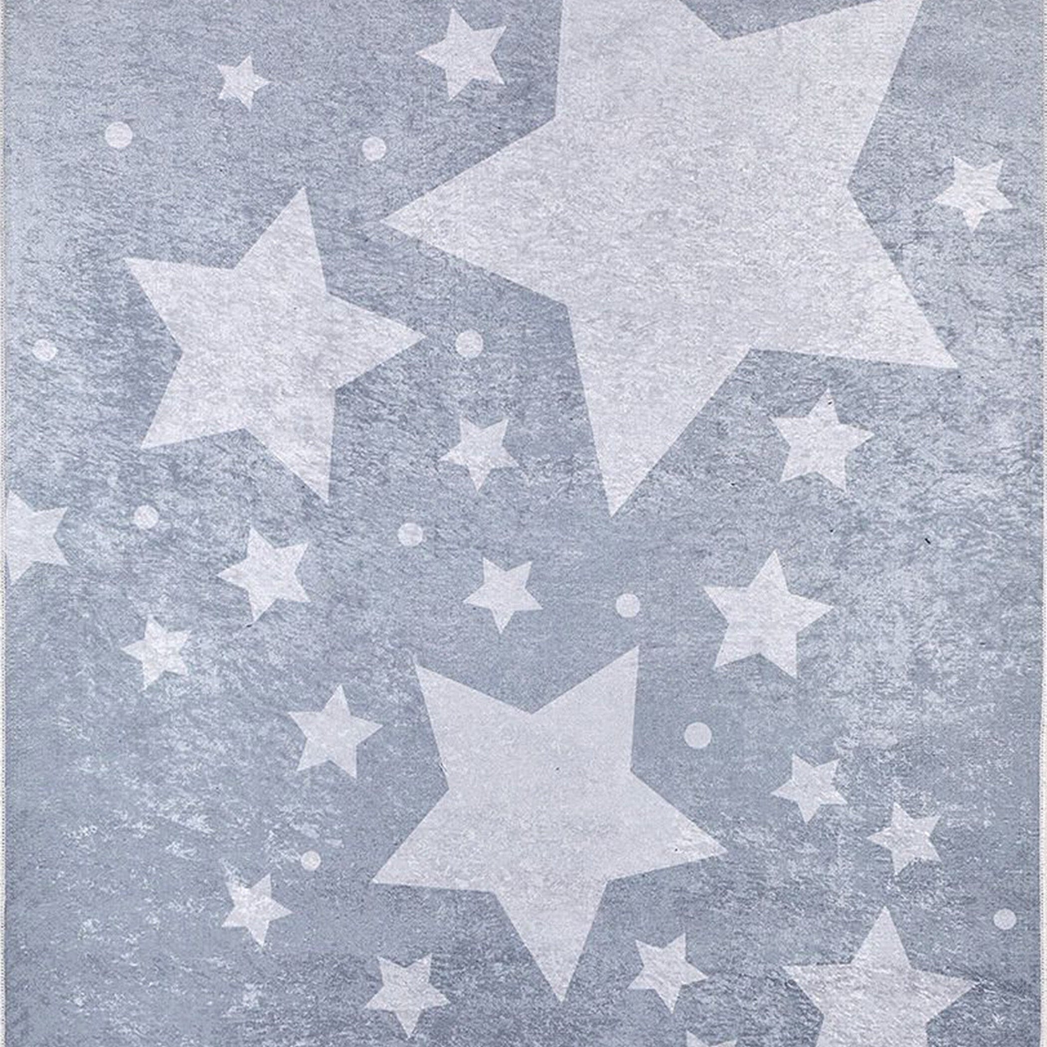 Star Rug Gray Kids Rug