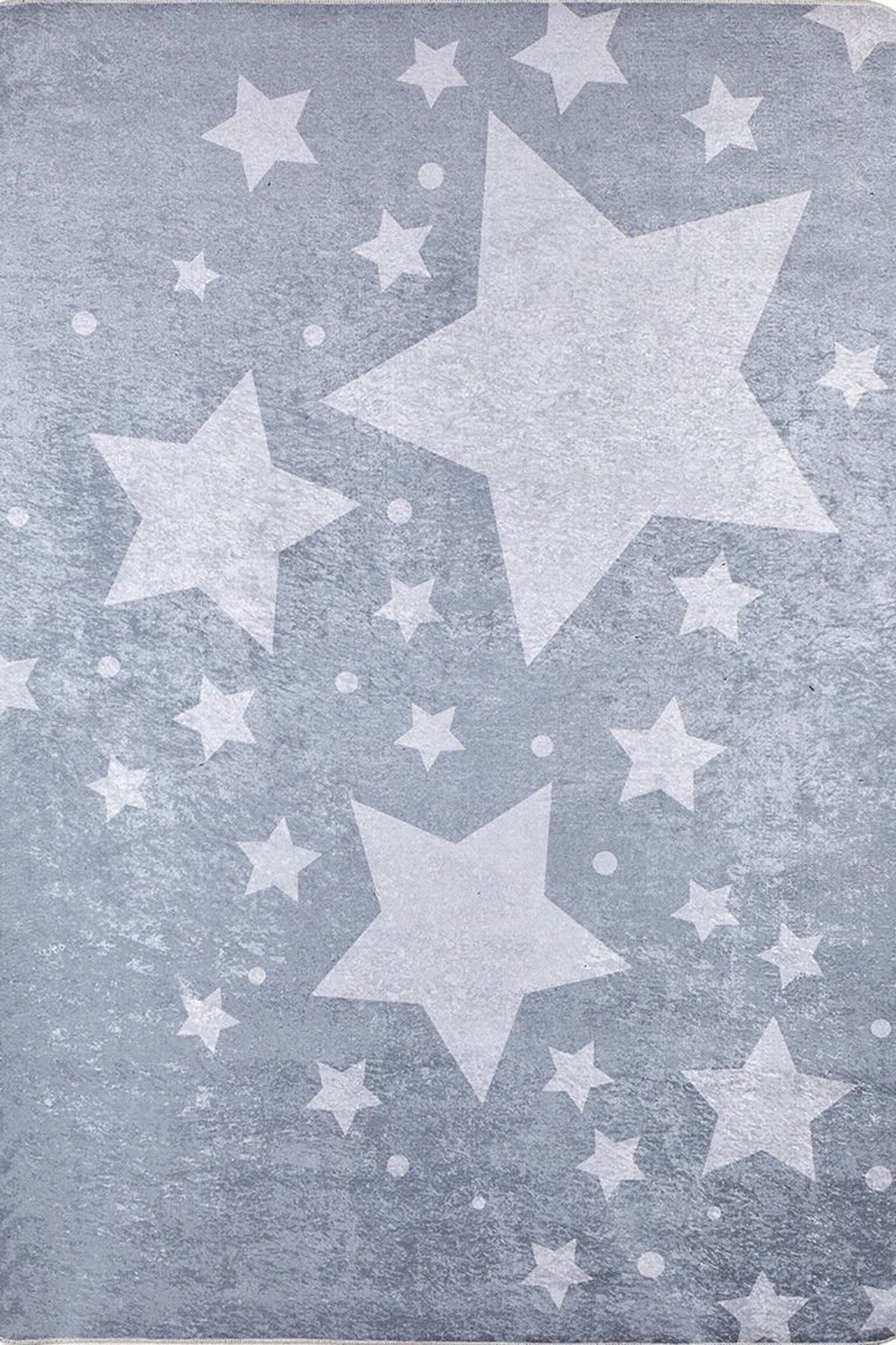 Star Rug Gray Kids Rug