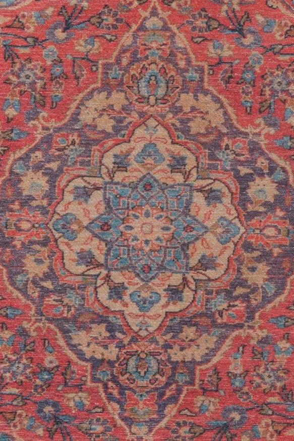 Sura Oriental Floral Medallion Red Rug