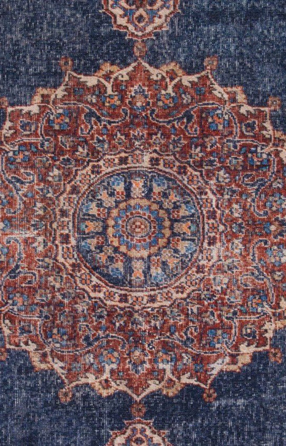 Tabri Rug Oriental Navy Blue Red Rug