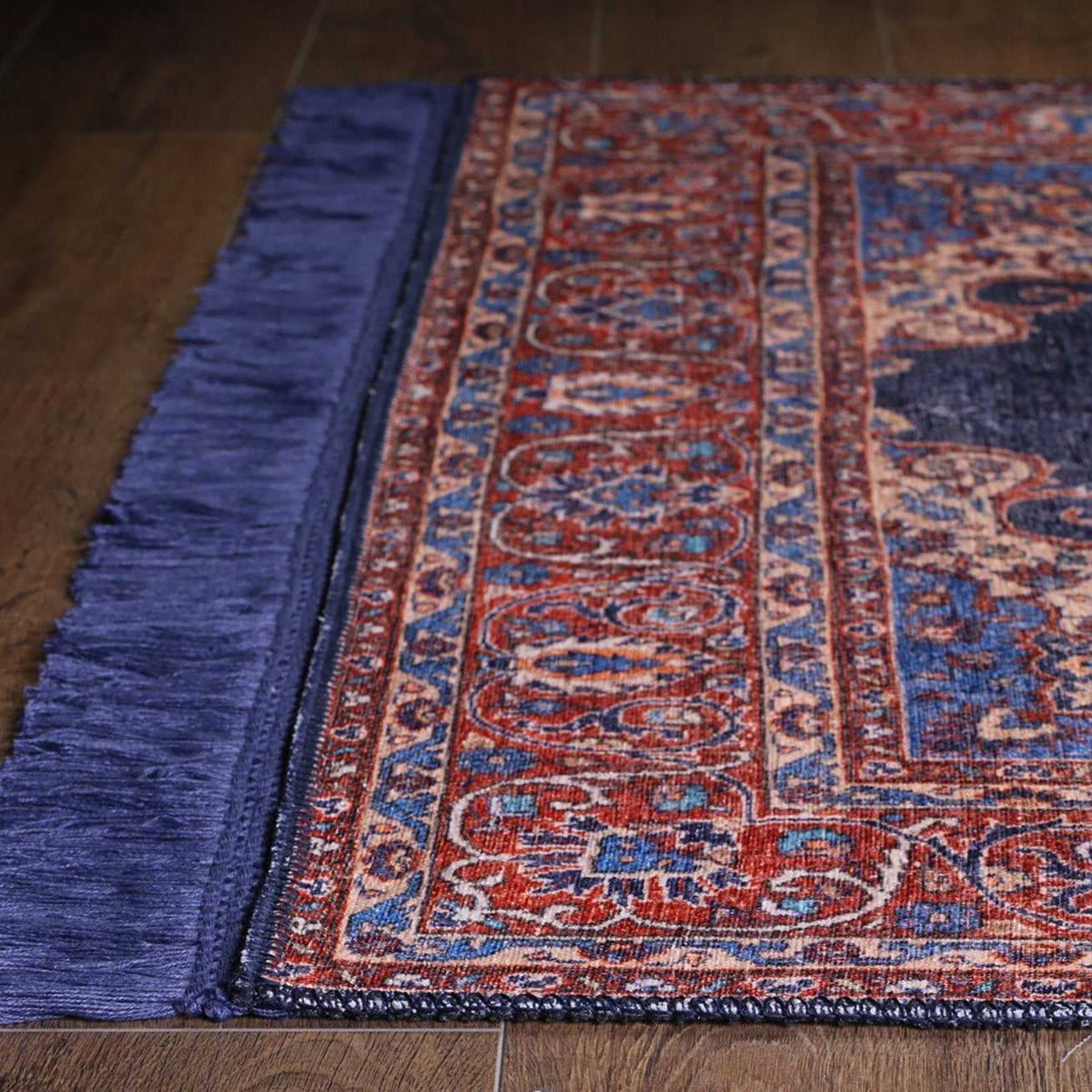Tabri Rug Oriental Navy Blue Red Rug