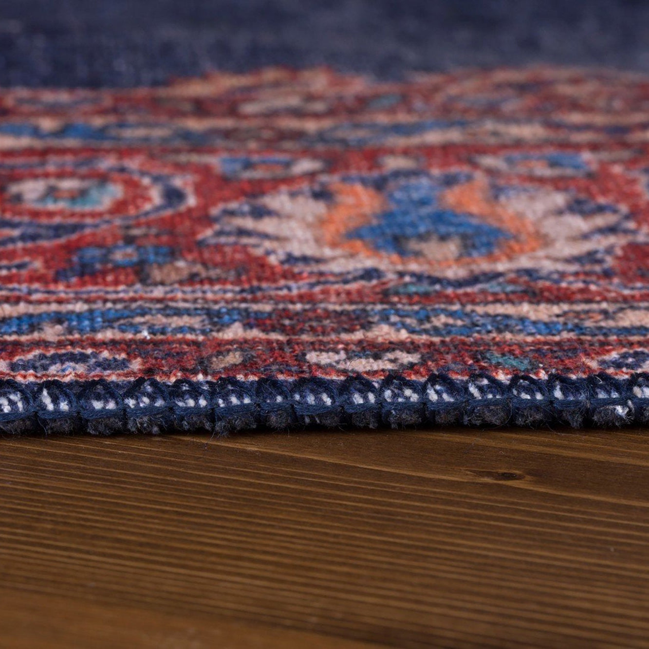 Tabri Rug Oriental Navy Blue Red Rug
