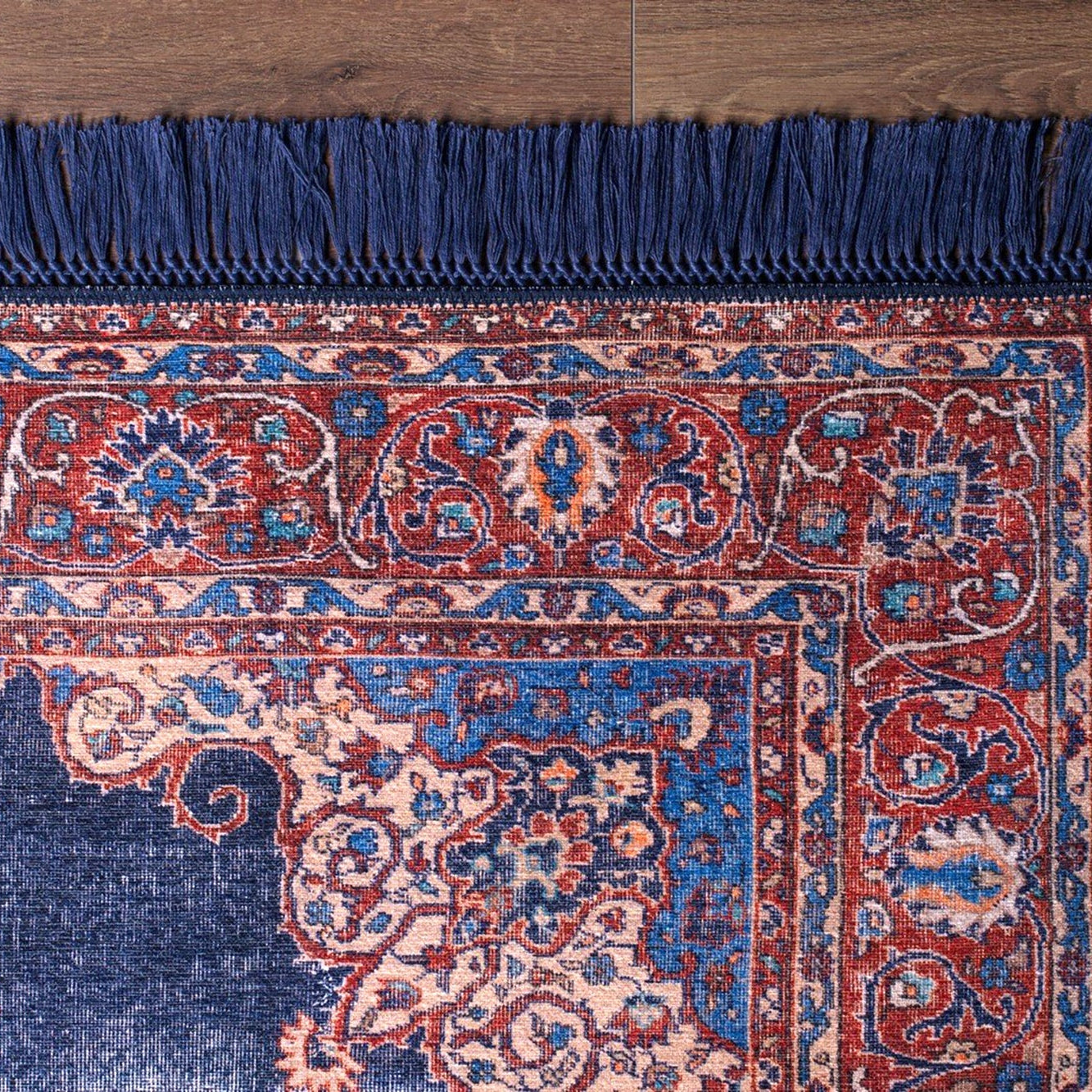 Tabri Rug Oriental Navy Blue Red Rug