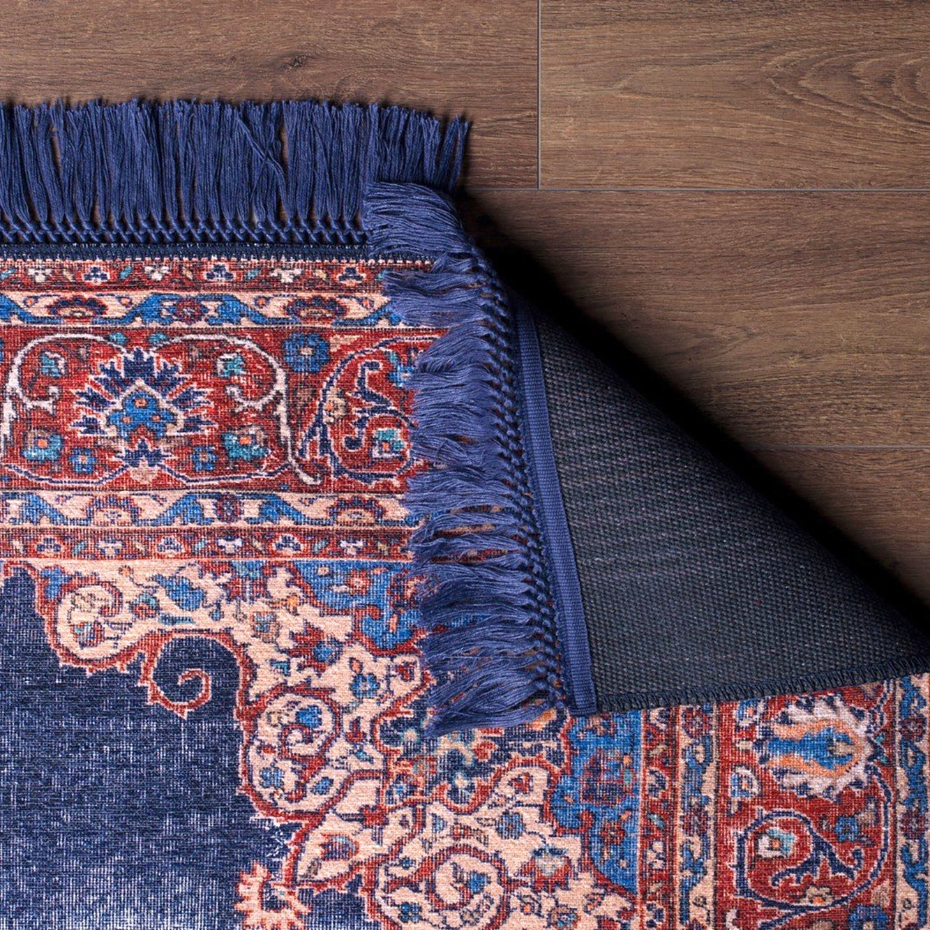 Tabri Rug Oriental Navy Blue Red Rug