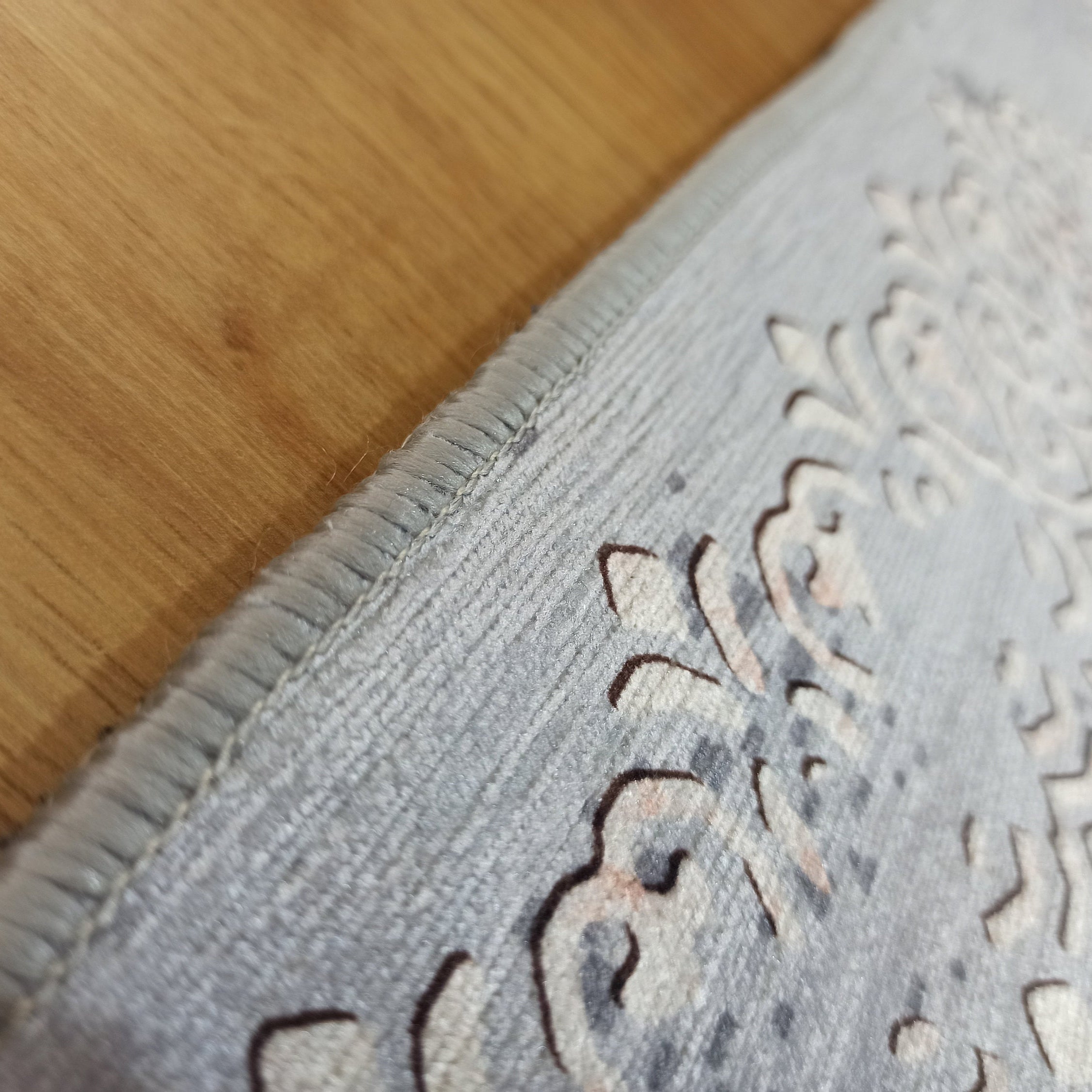 Taka Gray, White and Blush Modern Geometric Rug