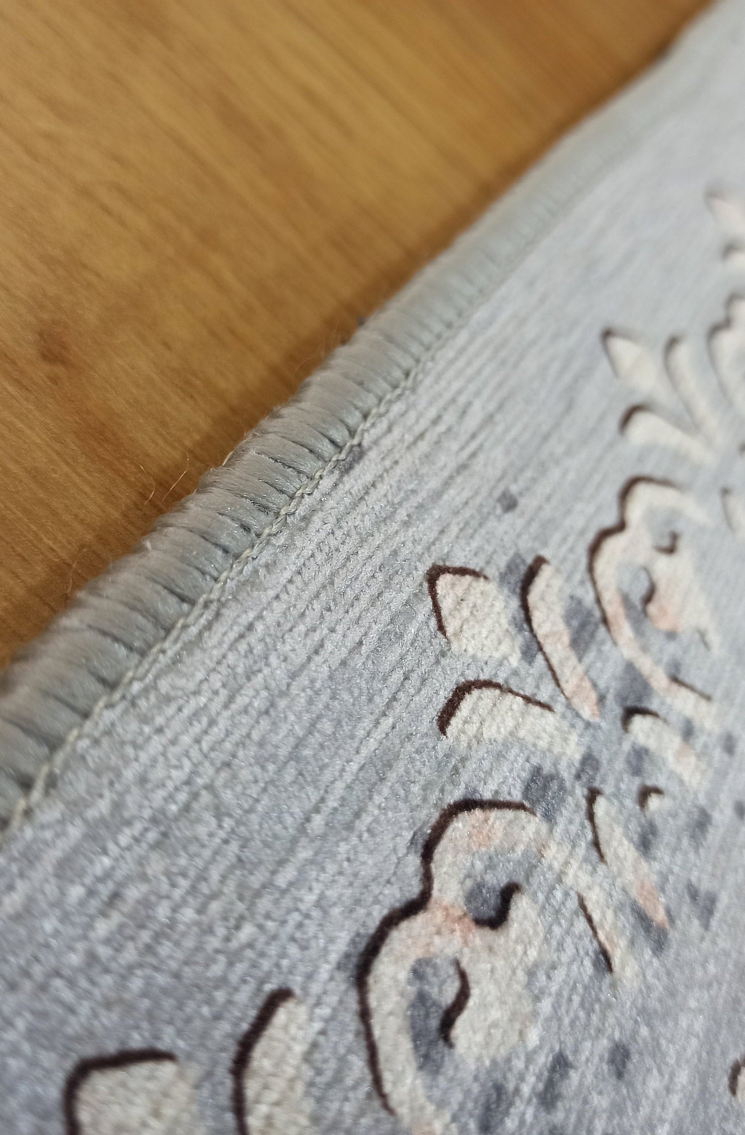 Taka Gray, White and Blush Modern Geometric Rug