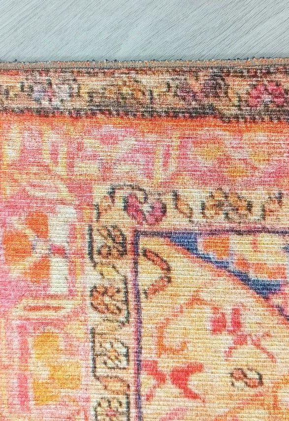 Talma Turkish Yellow Orange Pink Rug