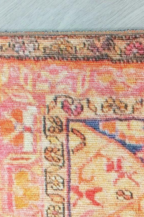 Talma Turkish Yellow Orange Pink Rug