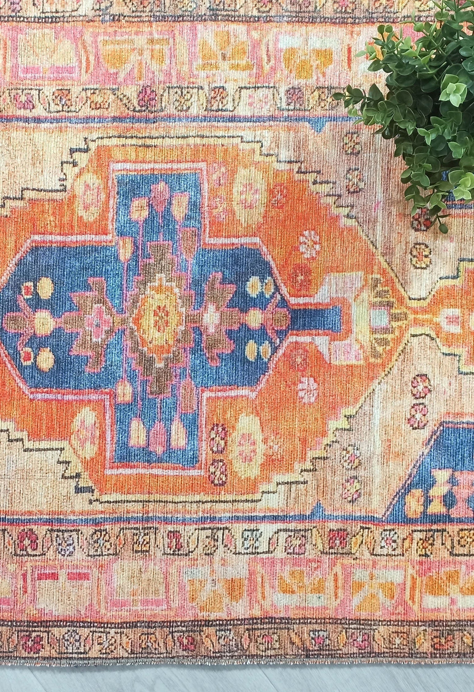 Talma Turkish Yellow Orange Pink Rug