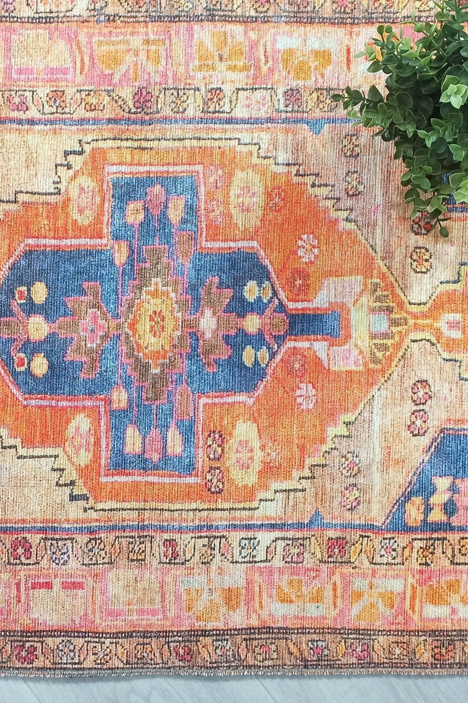 Talma Turkish Yellow Orange Pink Rug