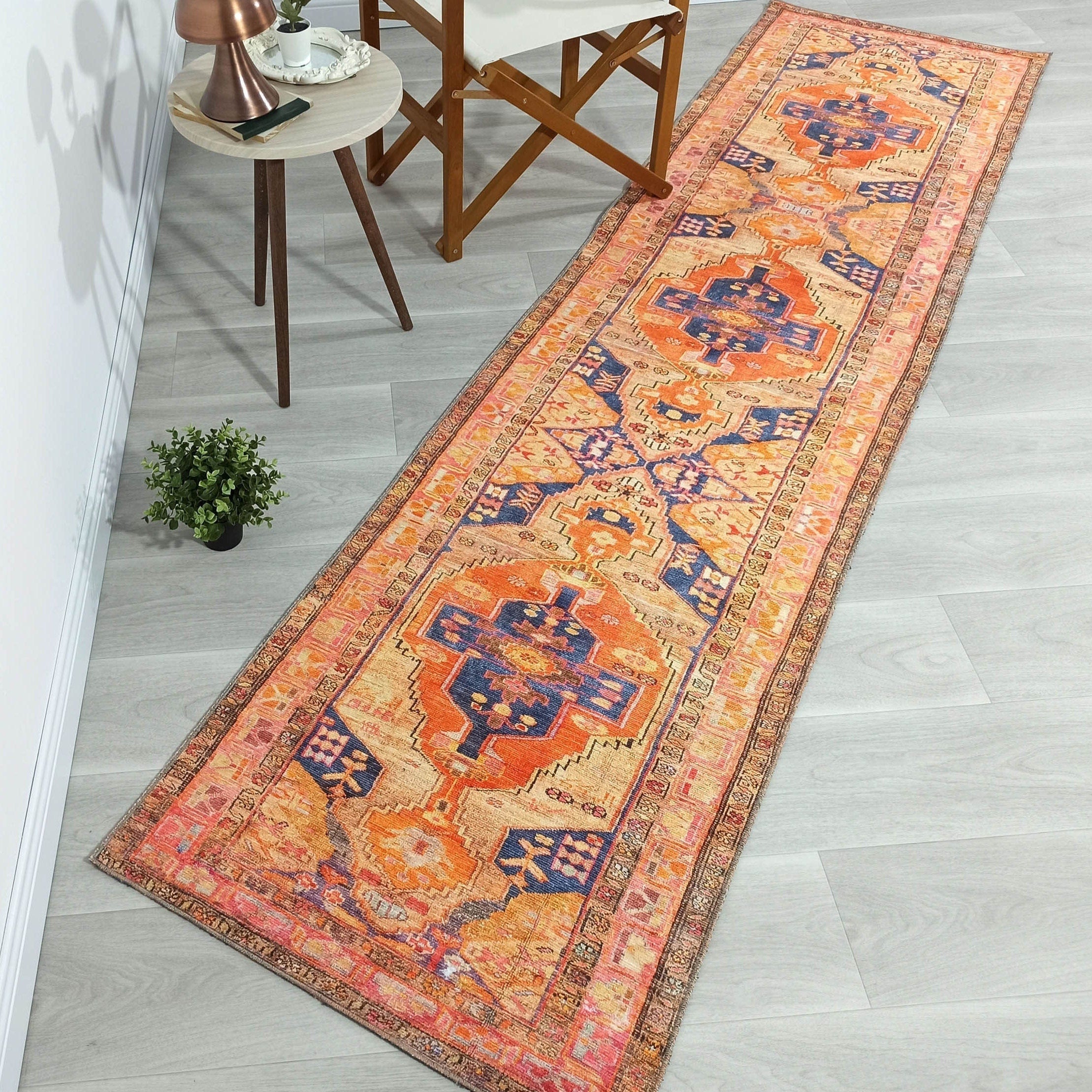 Talma Turkish Yellow Orange Pink Rug