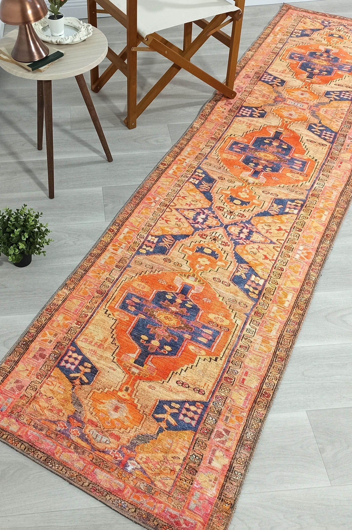 Talma Turkish Yellow Orange Pink Rug