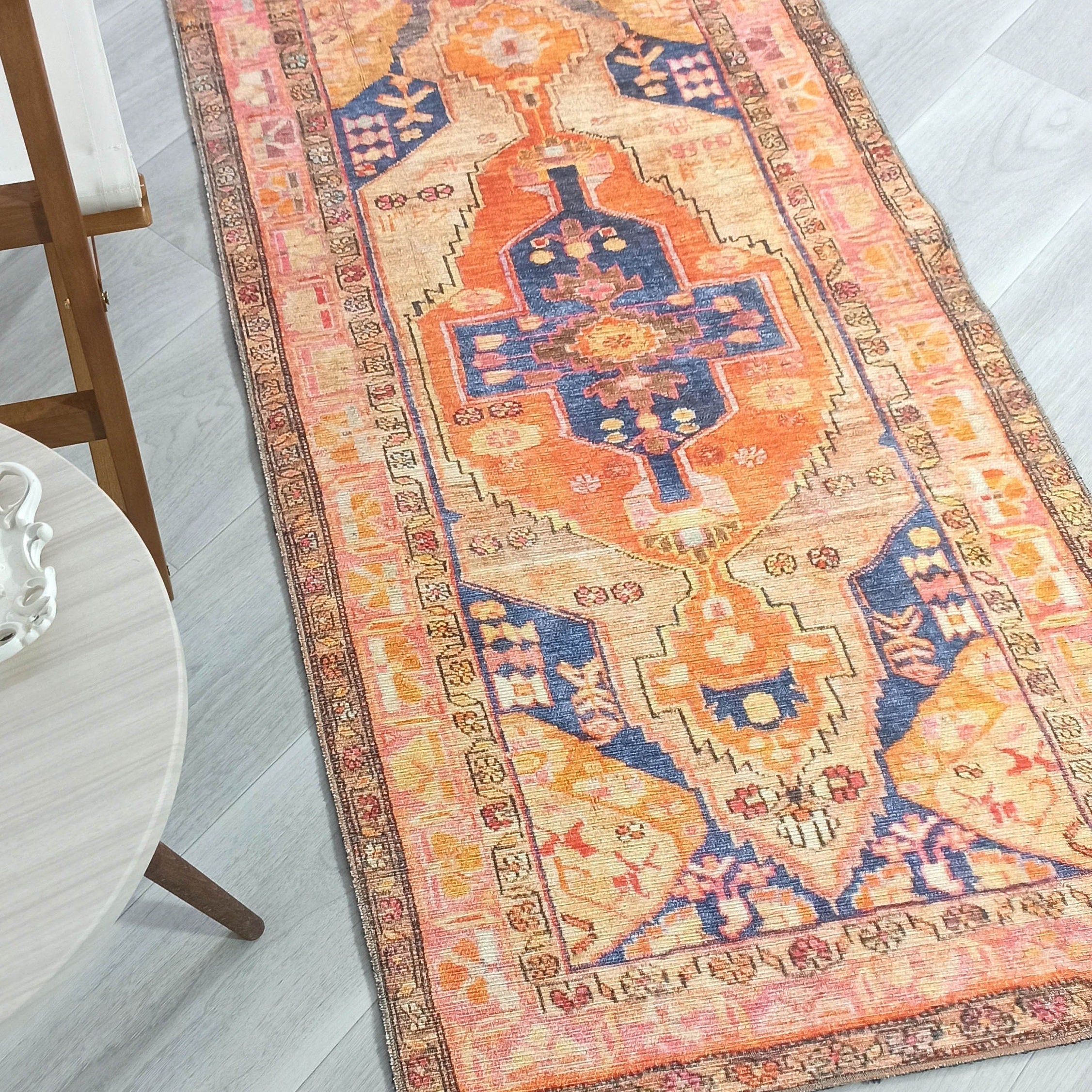 Talma Turkish Yellow Orange Pink Rug