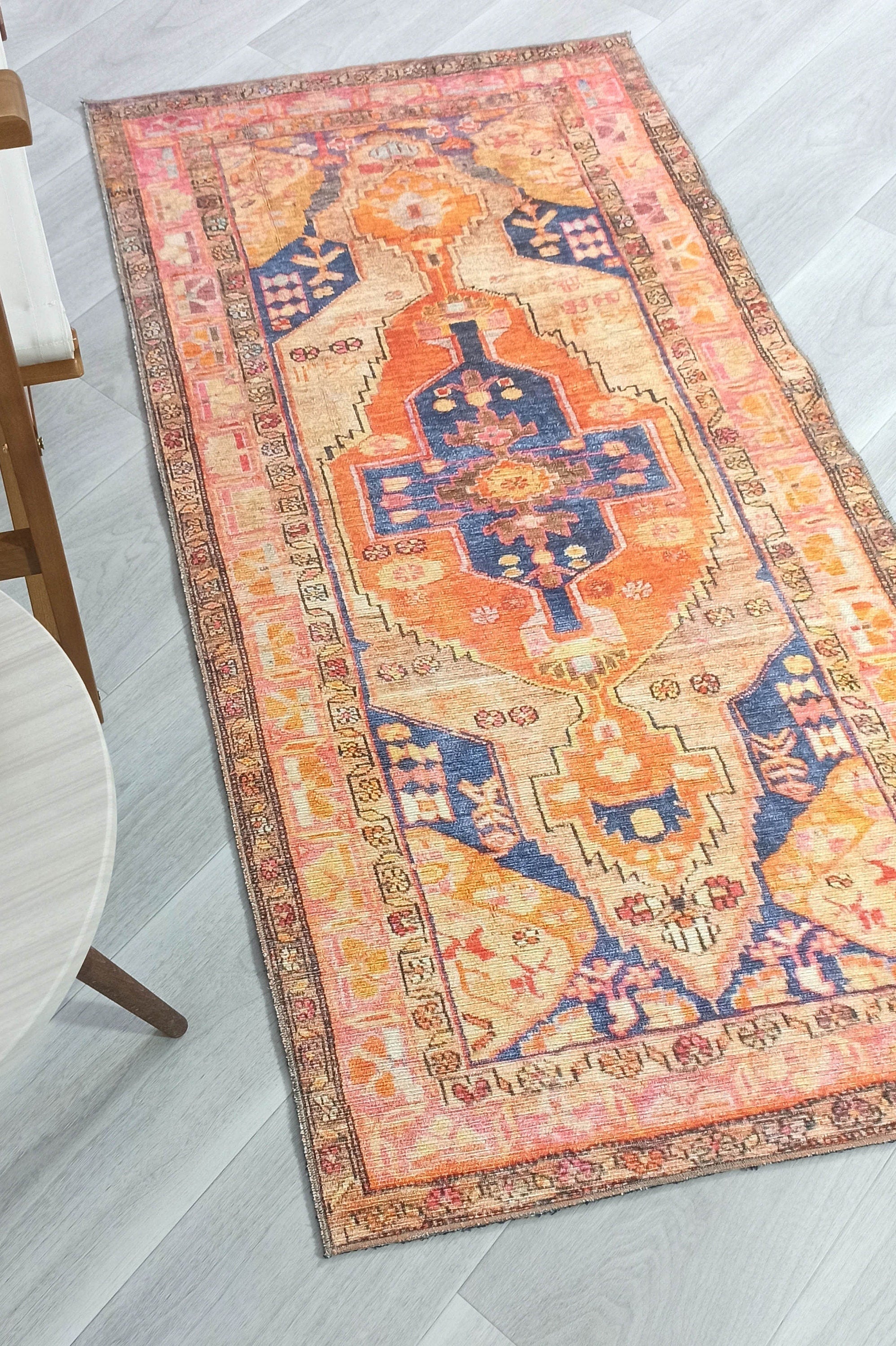 Talma Turkish Yellow Orange Pink Rug