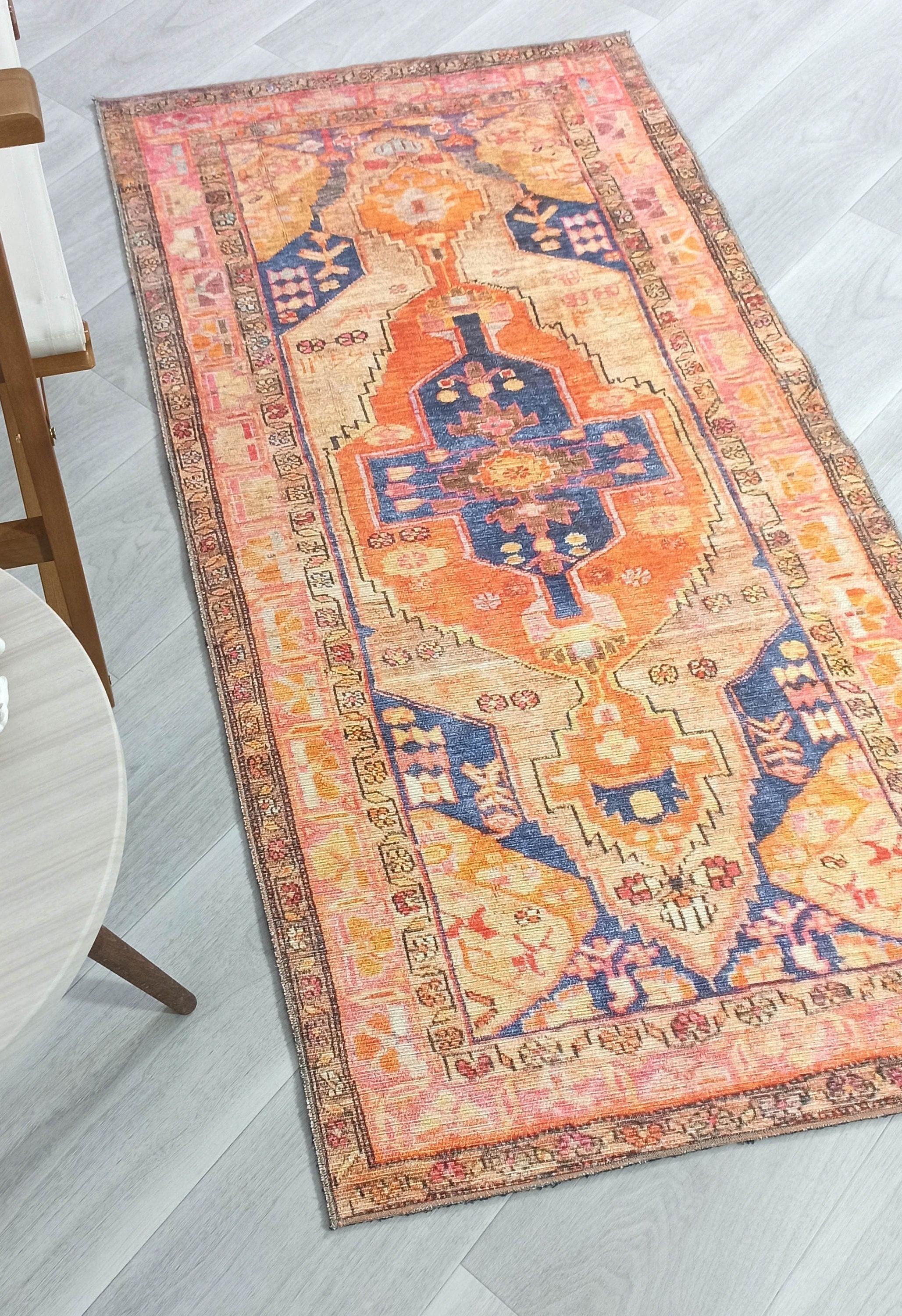 Talma Turkish Yellow Orange Pink Rug