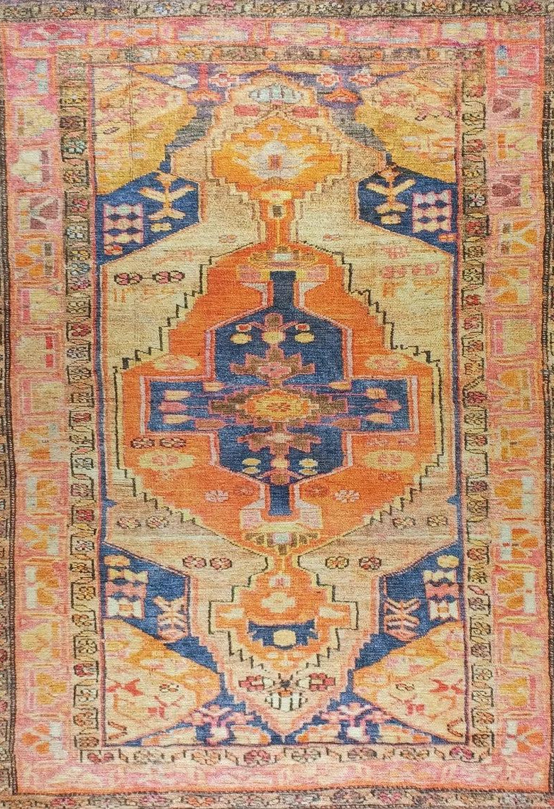 Talma Turkish Yellow Orange Pink Rug