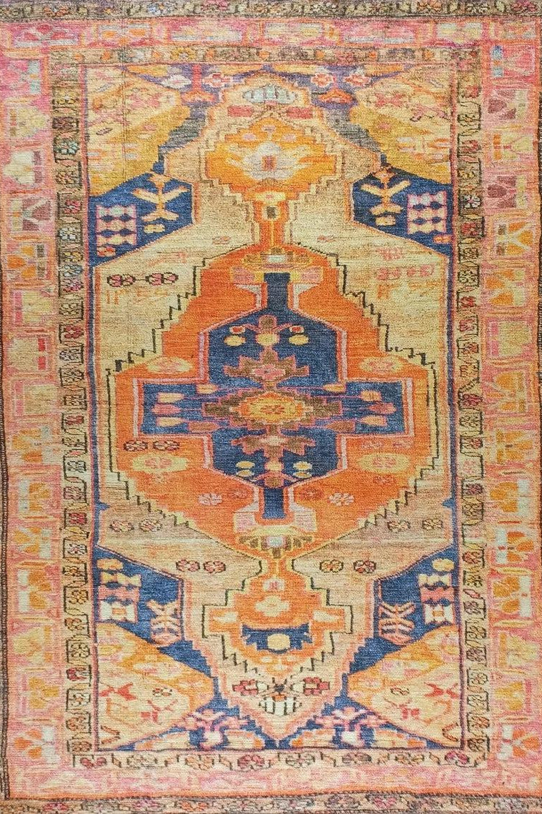 Talma Turkish Yellow Orange Pink Rug