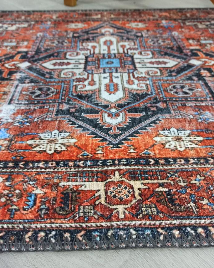 Talya Rug Terracotta Brunt Orange Persian Rug