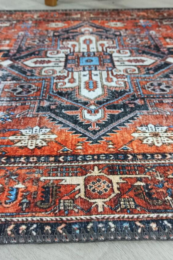 Talya Rug Terracotta Brunt Orange Persian Rug