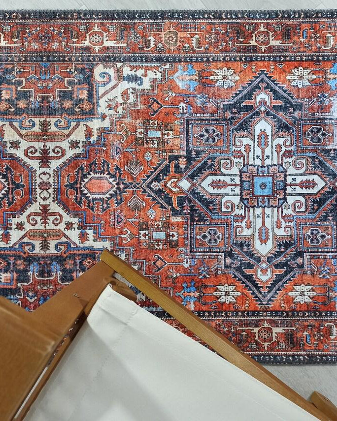 Talya Rug Terracotta Brunt Orange Persian Rug