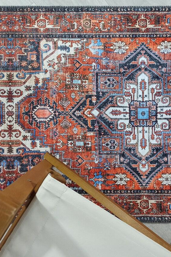 Talya Rug Terracotta Brunt Orange Persian Rug