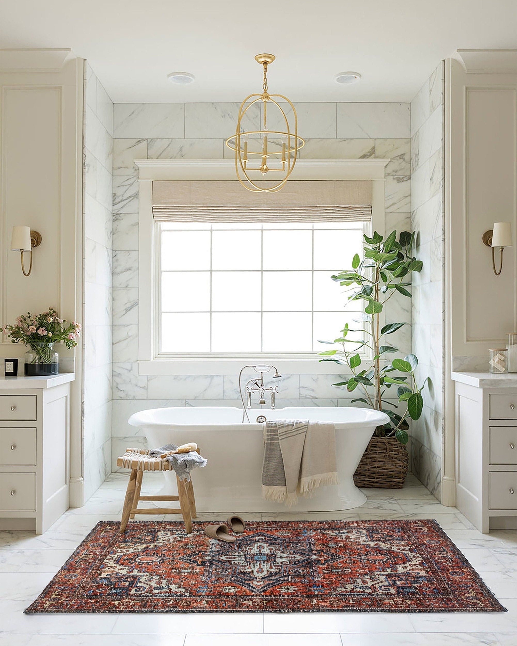 Talya Rug Terracotta Brunt Orange Persian Rug