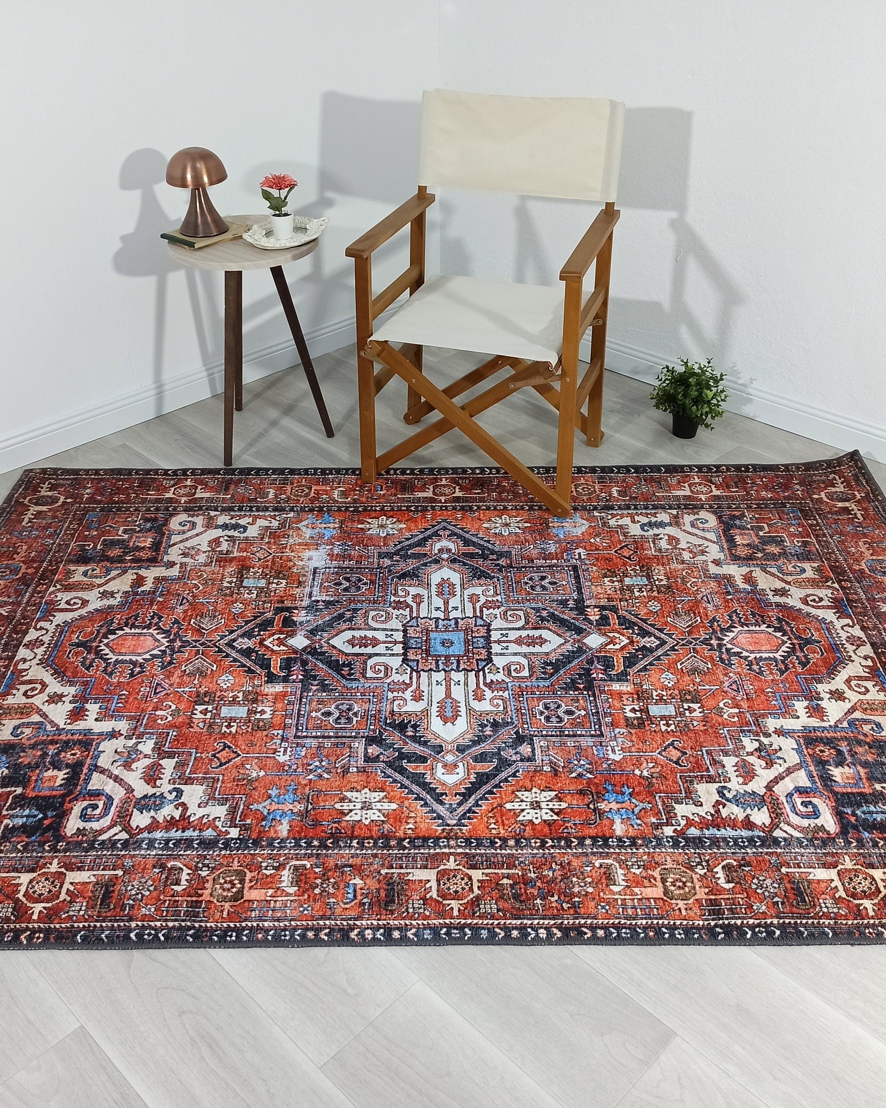 Talya Rug Terracotta Brunt Orange Persian Rug