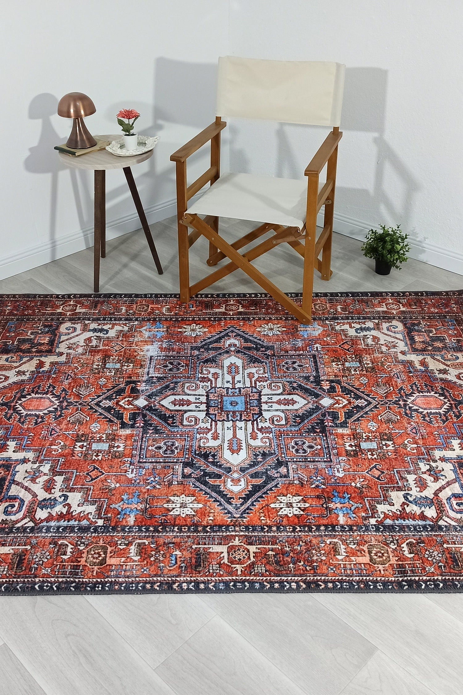Talya Rug Terracotta Brunt Orange Persian Rug