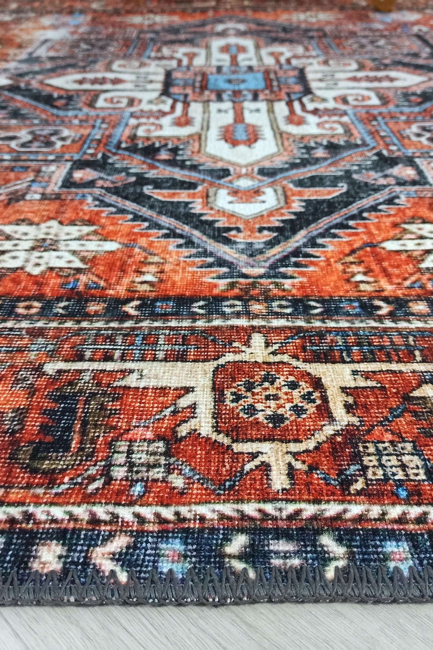Talya Rug Terracotta Brunt Orange Persian Rug