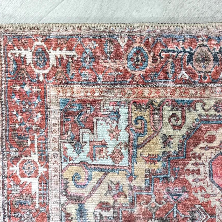 Talya1 Rug Muted Red Light Orange Persian Rug