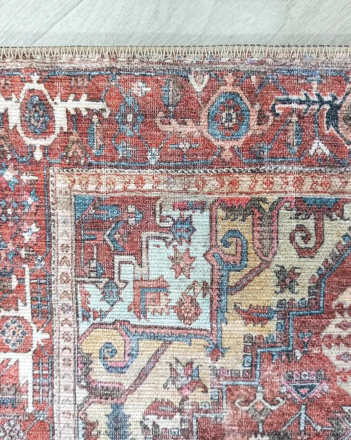 Talya1 Rug Muted Red Light Orange Persian Rug