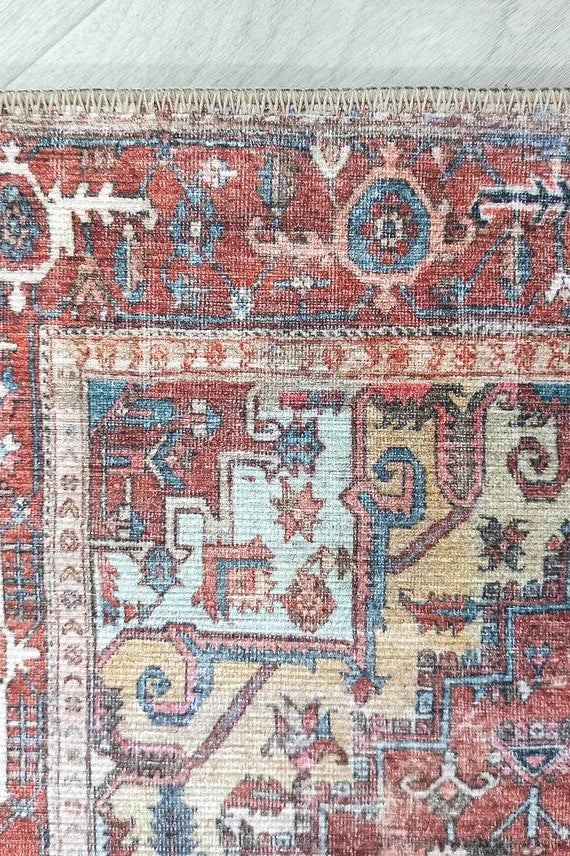 Talya1 Rug Muted Red Light Orange Persian Rug