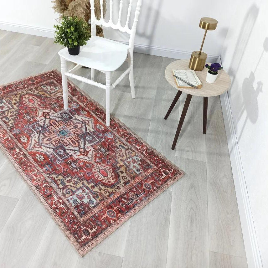 Talya1 Rug Muted Red Light Orange Persian Rug