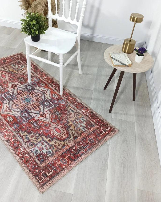 Talya1 Rug Muted Red Light Orange Persian Rug