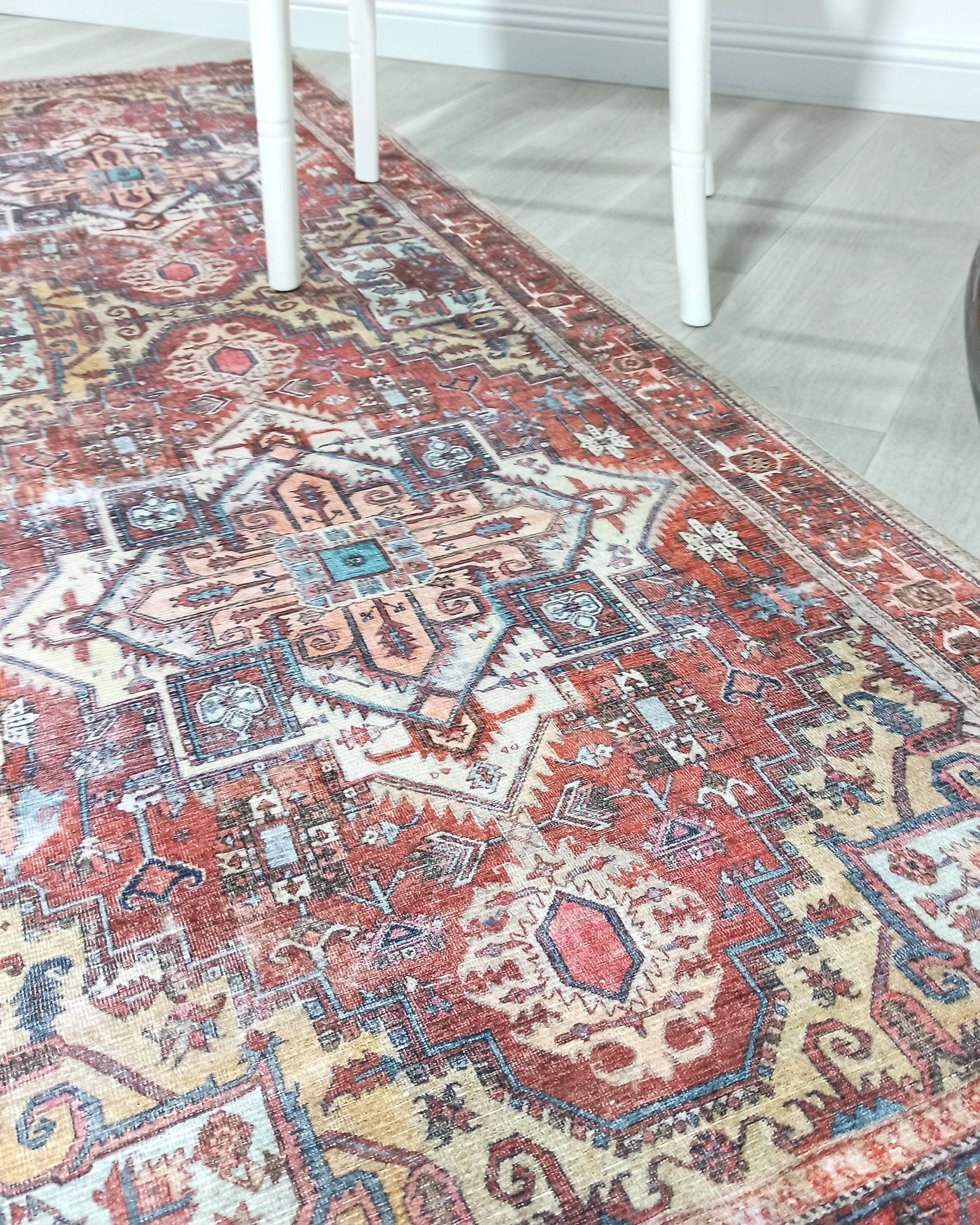 Talya1 Rug Muted Red Light Orange Persian Rug