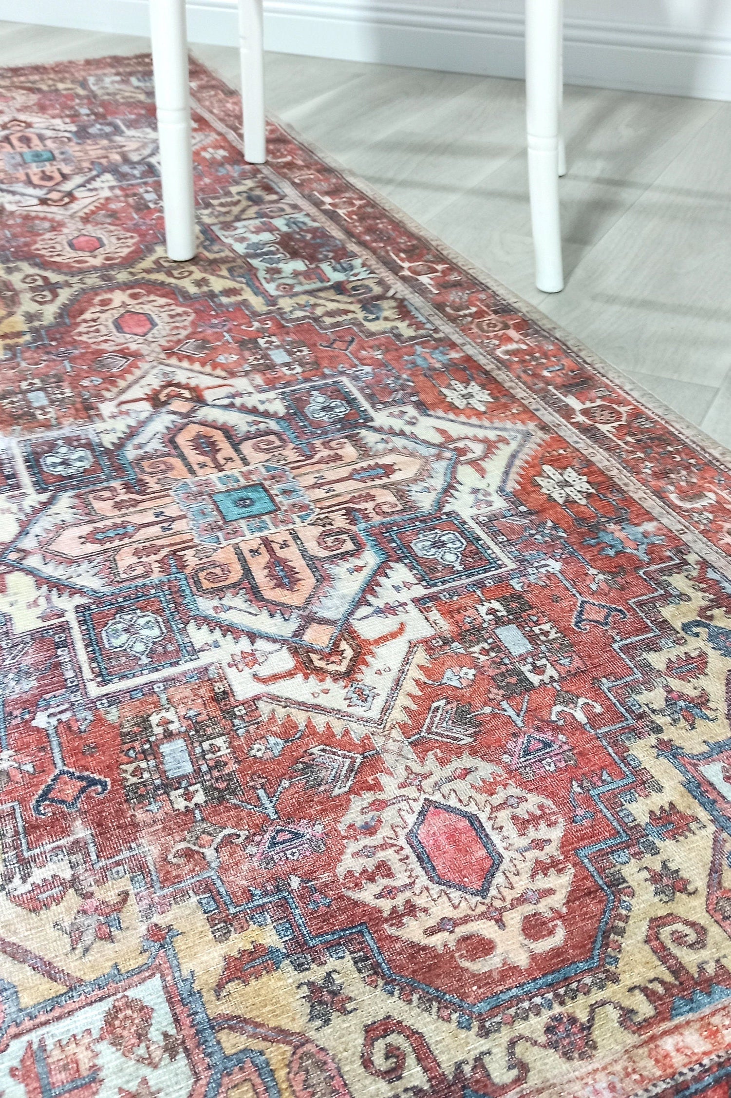 Talya1 Rug Muted Red Light Orange Persian Rug