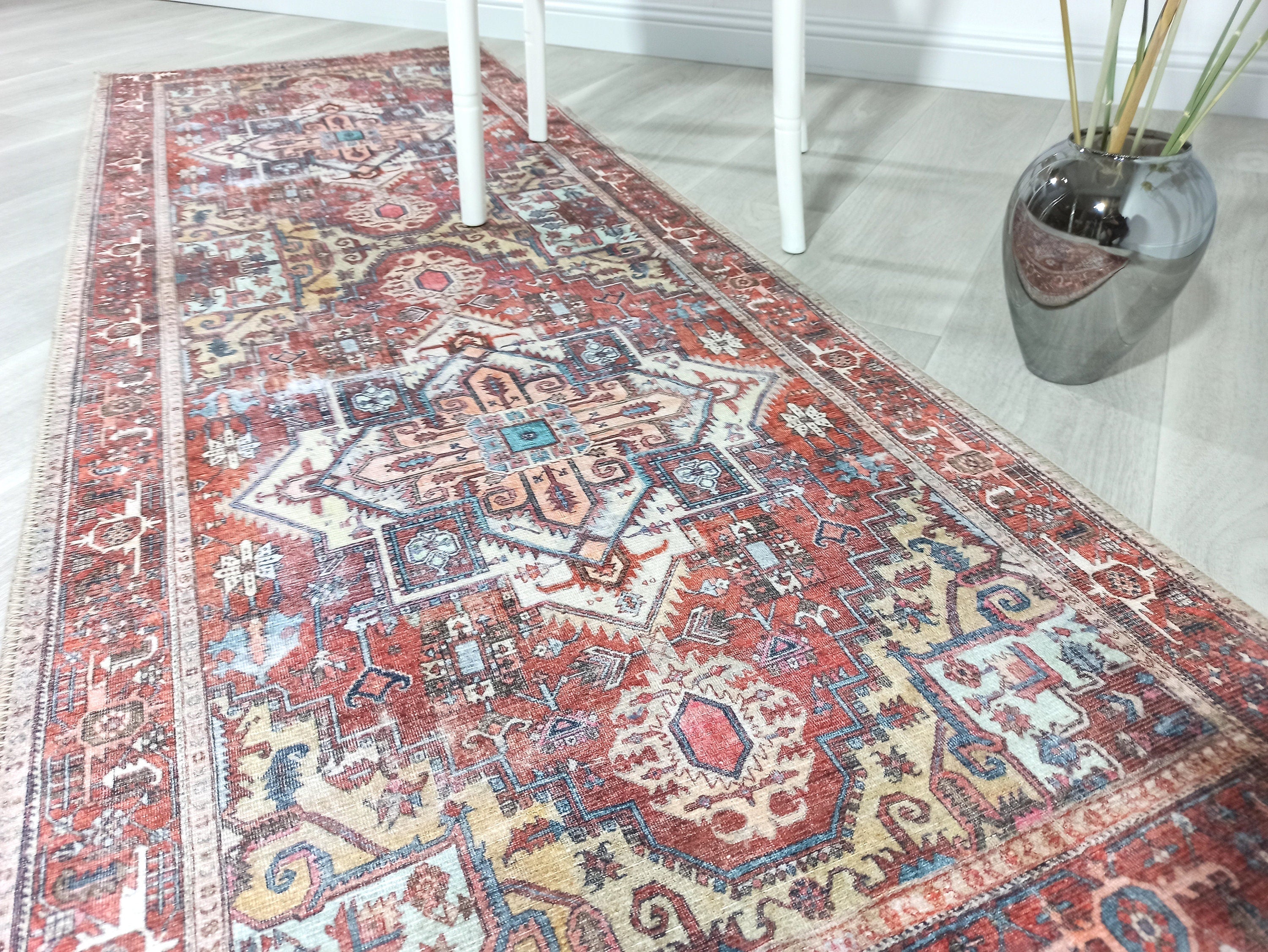 Talya1 Rug Muted Red Light Orange Persian Rug