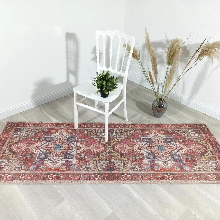 Talya1 Rug Muted Red Light Orange Persian Rug