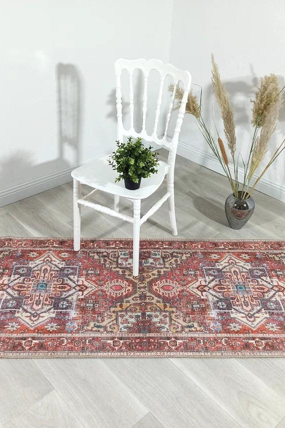 Talya1 Rug Muted Red Light Orange Persian Rug