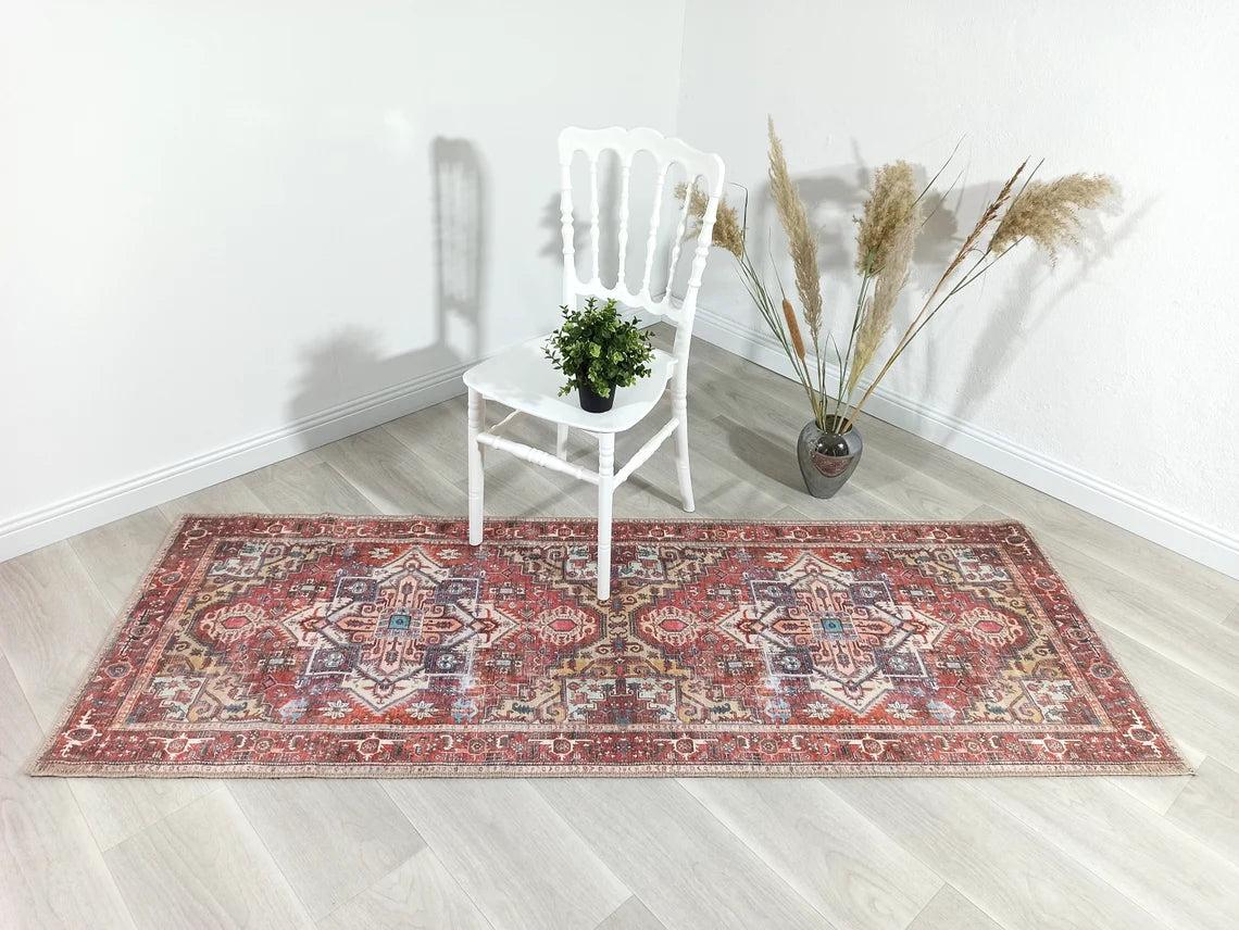 Talya1 Rug Muted Red Light Orange Persian Rug