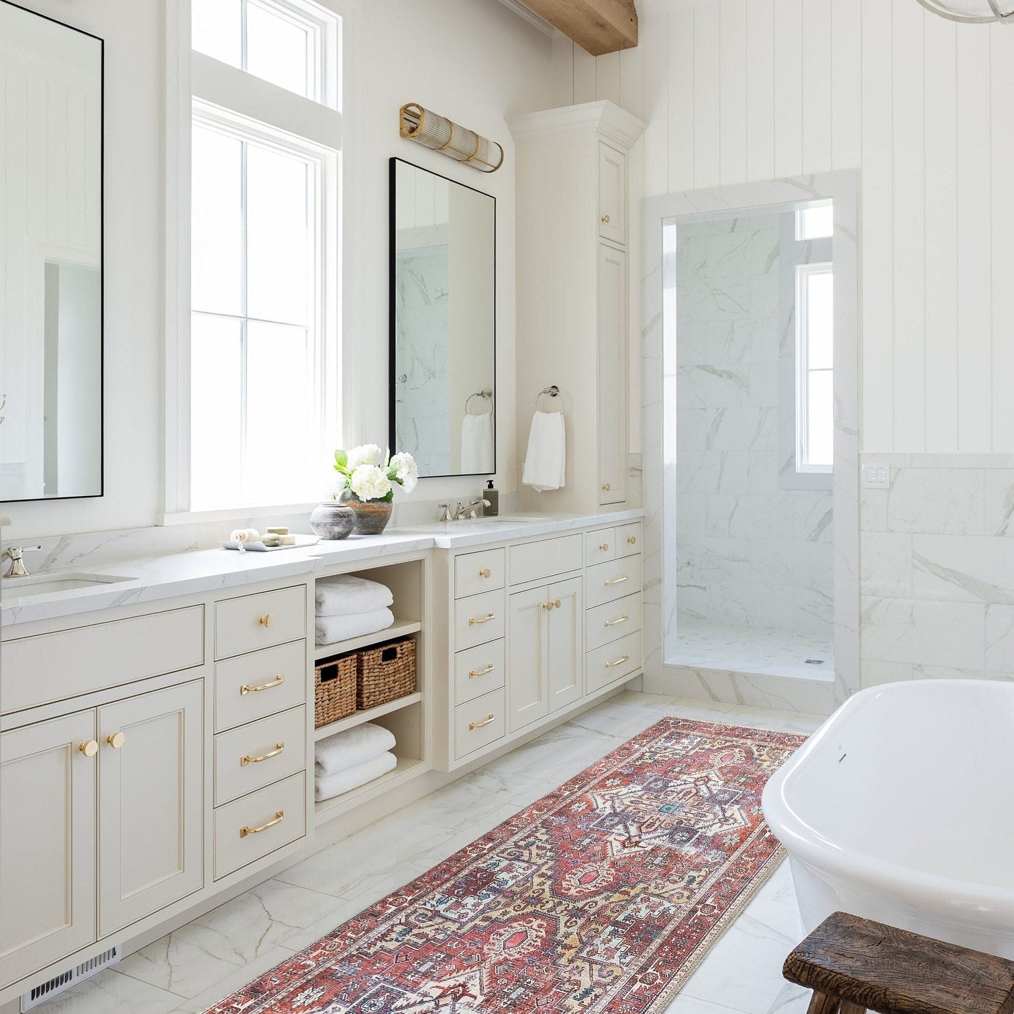 Talya1 Rug Muted Red Light Orange Persian Rug