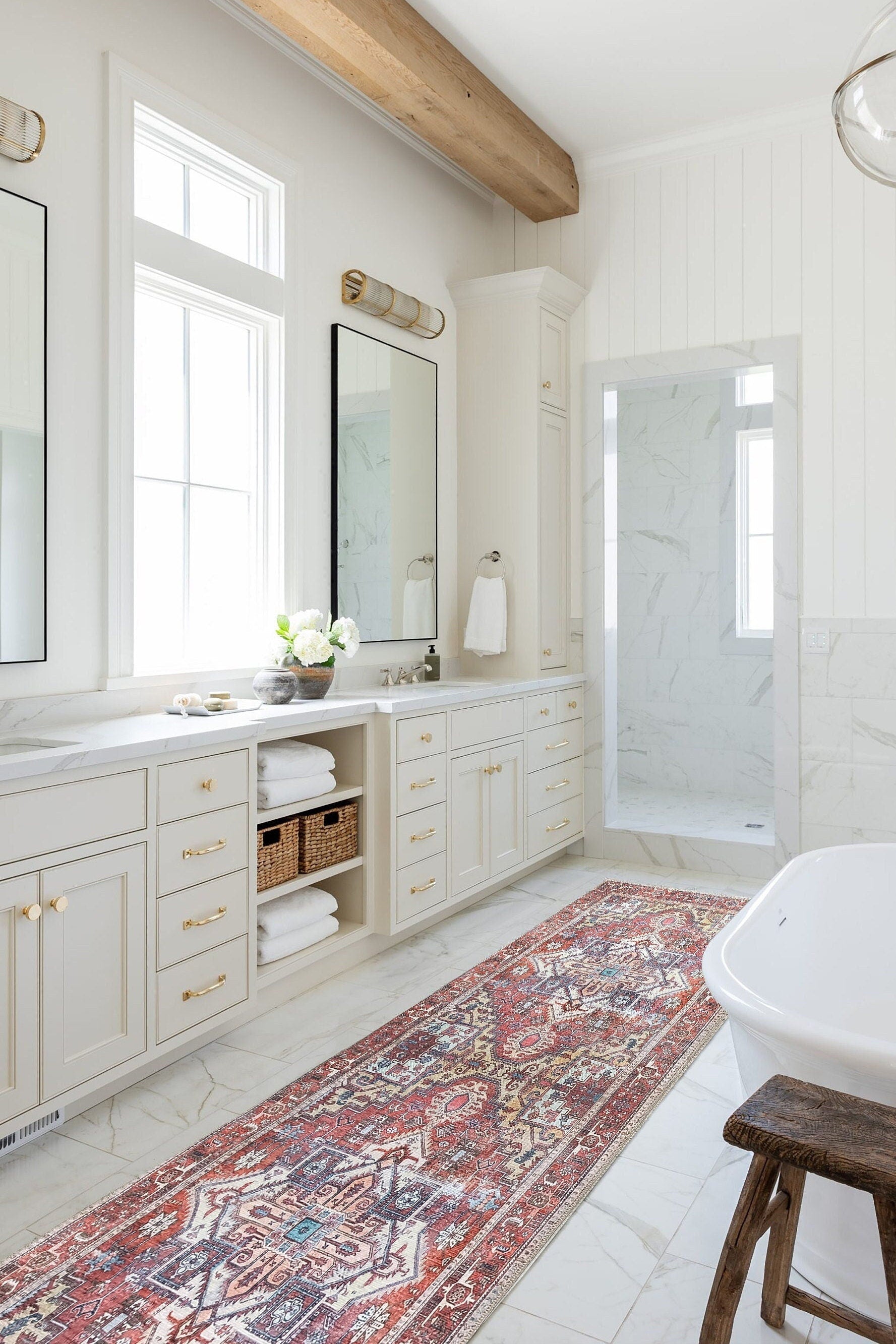 Talya1 Rug Muted Red Light Orange Persian Rug