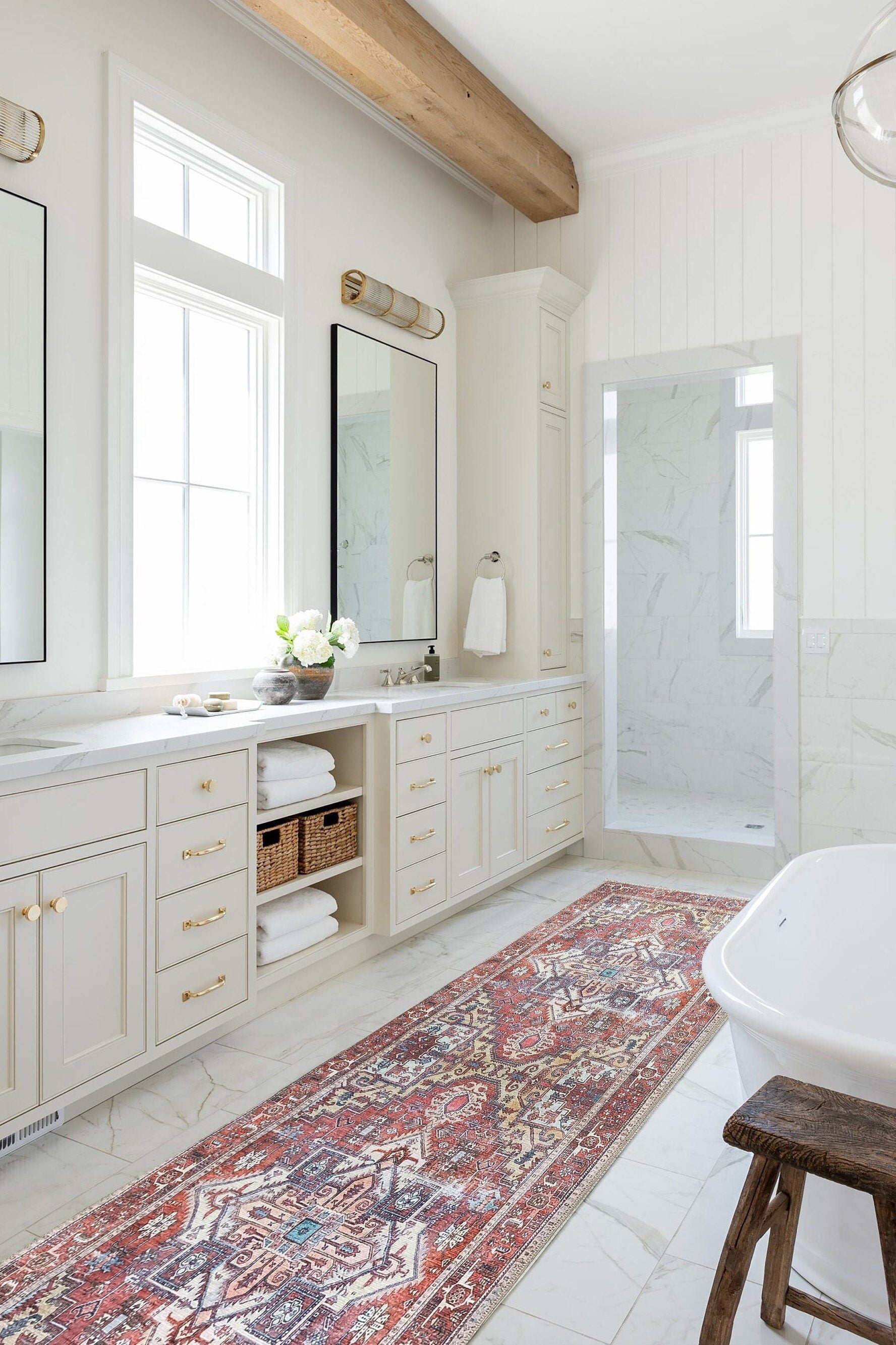 Talya1 Rug Muted Red Light Orange Persian Rug