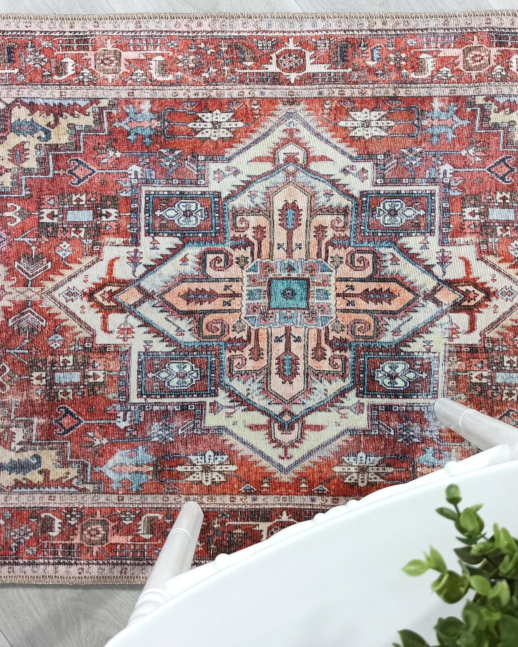 Talya1 Rug Muted Red Light Orange Persian Rug