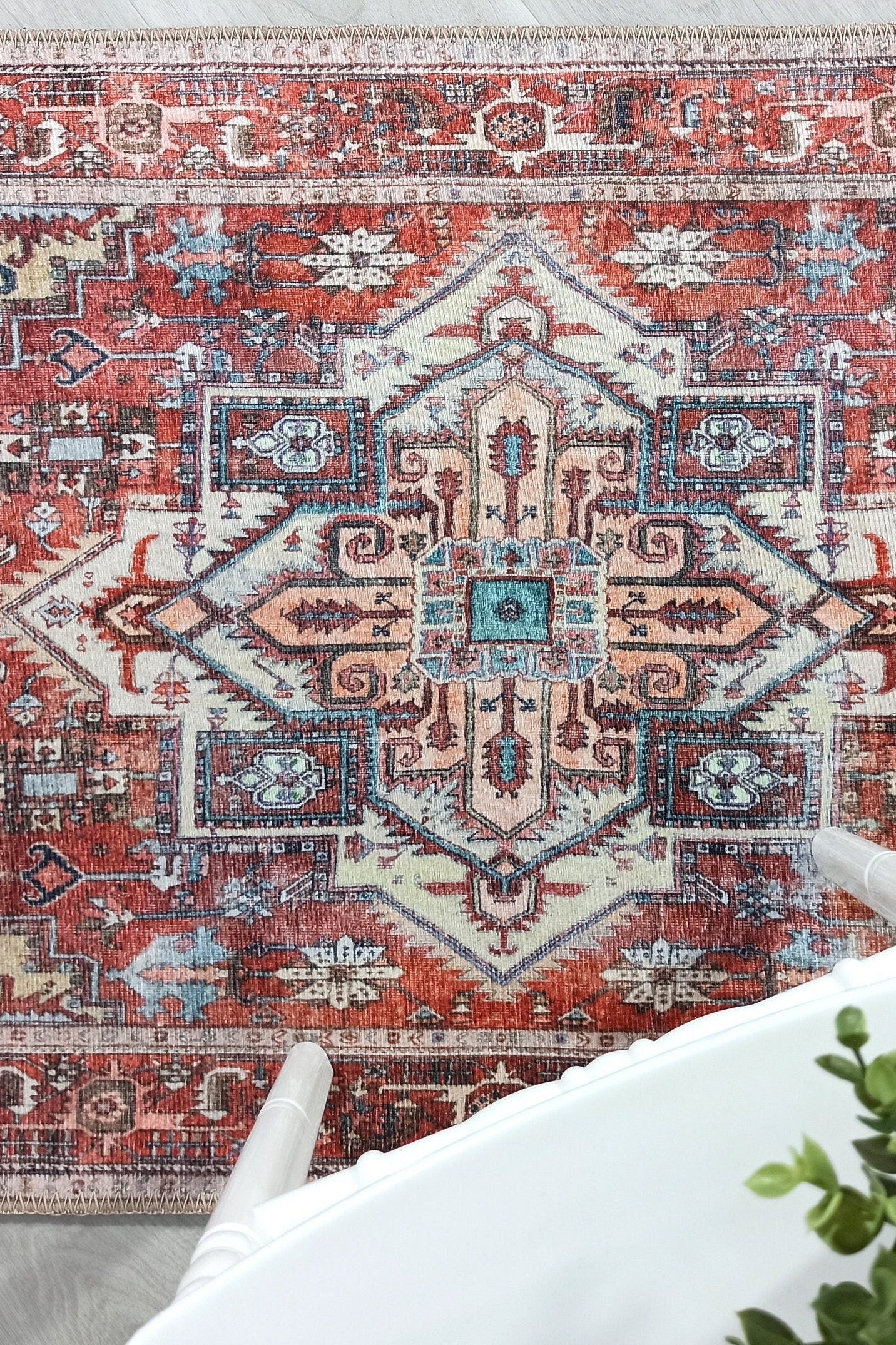 Talya1 Rug Muted Red Light Orange Persian Rug