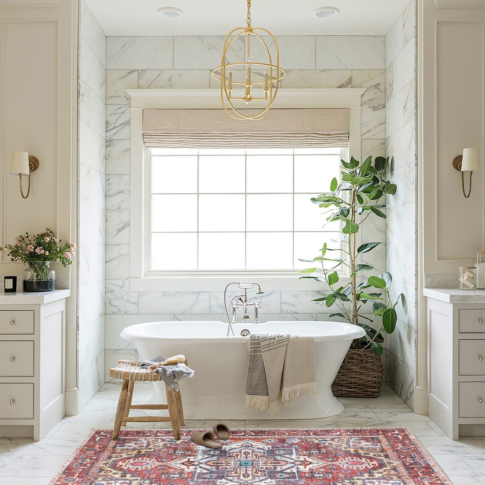 Talya1 Rug Muted Red Light Orange Persian Rug