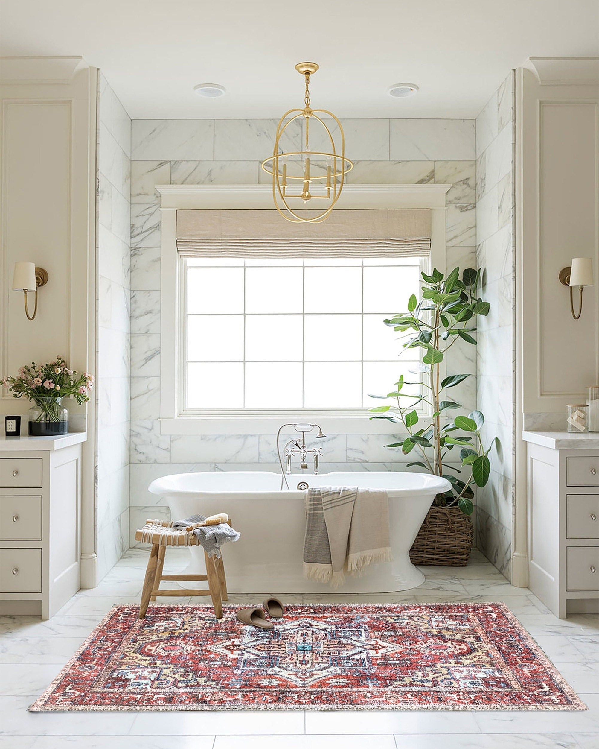 Talya1 Rug Muted Red Light Orange Persian Rug