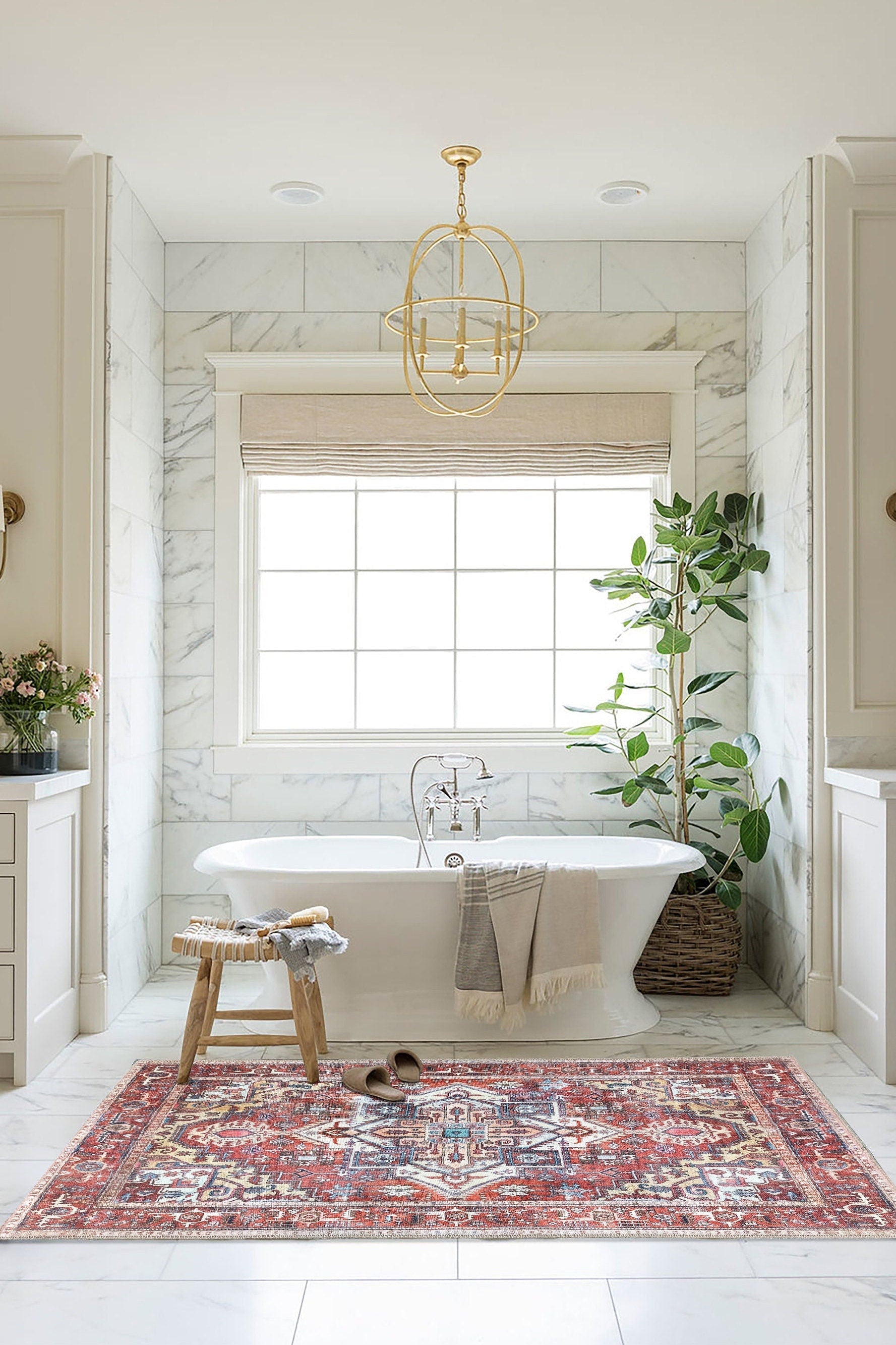 Talya1 Rug Muted Red Light Orange Persian Rug