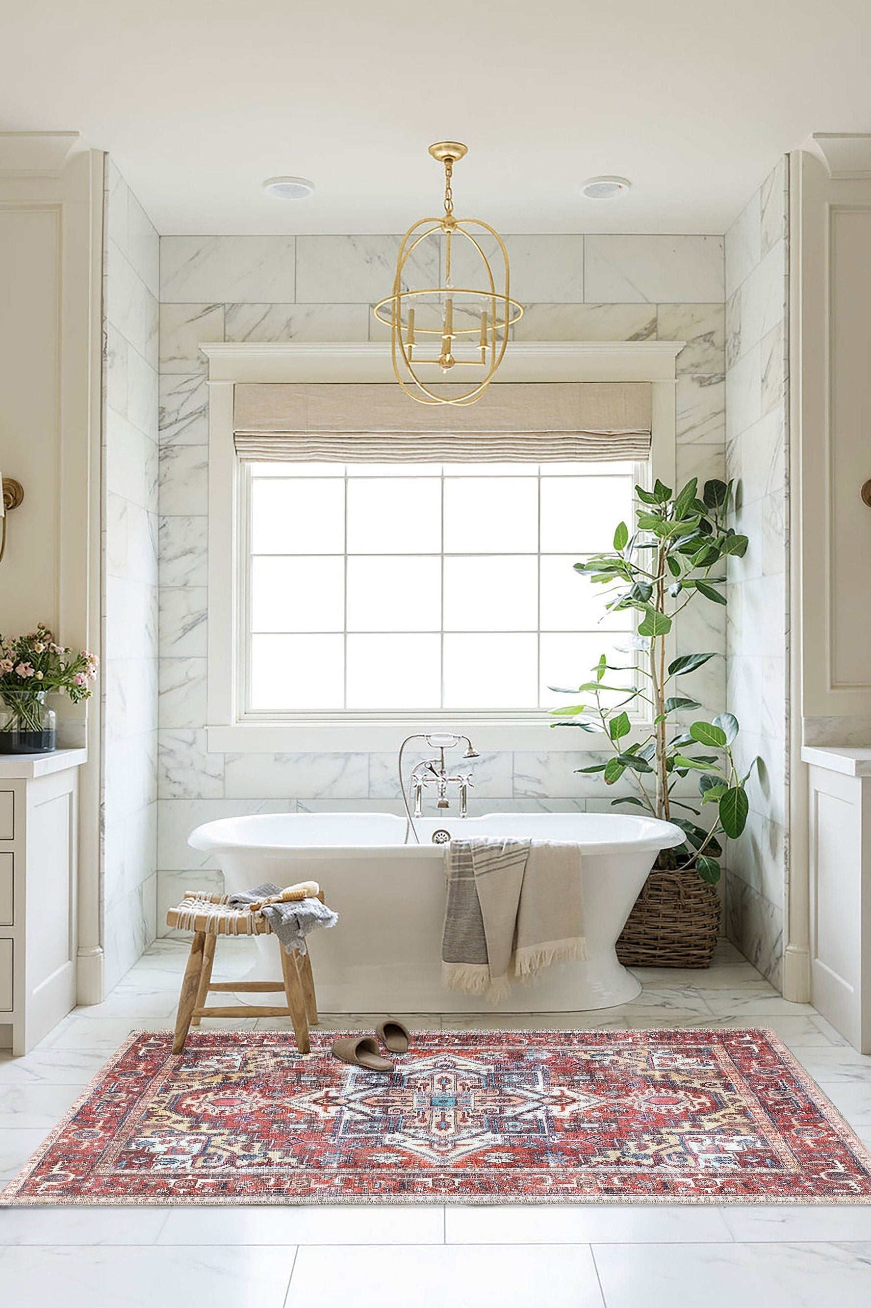 Talya1 Rug Muted Red Light Orange Persian Rug